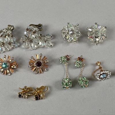 Collection of Vintage Costume Earrings, Trifari