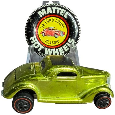 Sale Photo Thumbnail #263: Mattel Hot Wheels Redline Classic '36 Ford Coupe and Collector Button