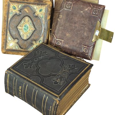 Sale Photo Thumbnail #780: A Trio of Victorian Leather Photograph Albums Including Tintypes and Cartes-de-Visite