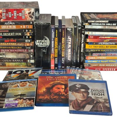 Sale Photo Thumbnail #601: Multiple Star Wars and Military History Blu-ray and DVD Media Titles