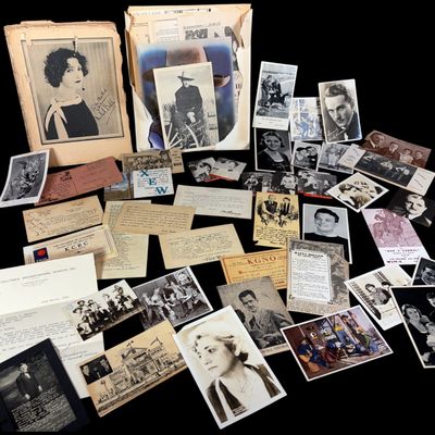 Sale Photo Thumbnail #714: A Collection of Early 20th Century Radio and Hollywood Entertainment Ephemera Including John Wayne and Mabel Ballin Signed Photos