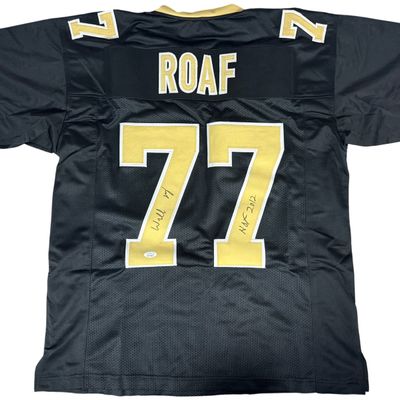 Sale Photo Thumbnail #60: One Willie Roaf Signed New Orleans Custom Football Jersey with HOF 2012 Inscription