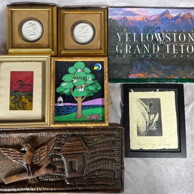 Sale Photo Thumbnail #657: Steve Nowatzki 'Rhino study' and a Collection of Artworks and Collectibles (Signed)