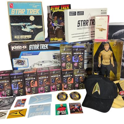 Sale Photo Thumbnail #323: A Collection of Star Trek Memorabilia Including Model Kits, Action Figures, Apparel, and Art Prints