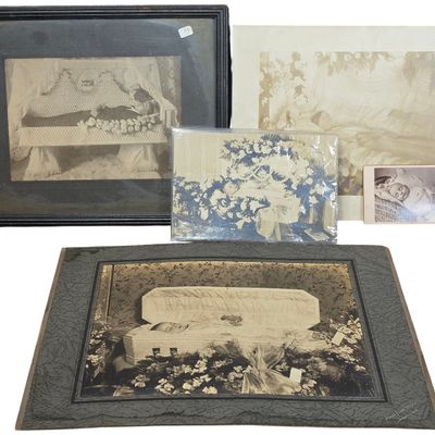 Sale Photo Thumbnail #771: A Group of Five Early 20th Century Post Mortem Photographs Including Amon-Flinn Studio and Platt Studio Examples