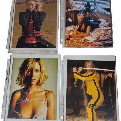 Sale Photo Thumbnail #184: A Collection of Four Signed Photographs of Uma Thurman Featuring Scenes from Pulp Fiction and Kill Bill