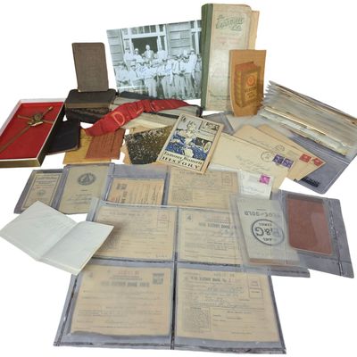 Sale Photo Thumbnail #194: Archive of Carpenter and Dunham Family Ephemera Including WWII Ration Books, Correspondence, and Religious Items