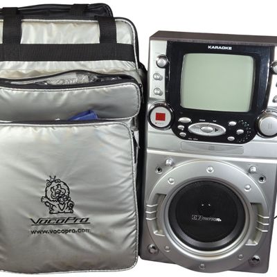 Sale Photo Thumbnail #48: One Emerson Model GQ955 Karaoke CD+G System with VocoPro Bag and Accessories