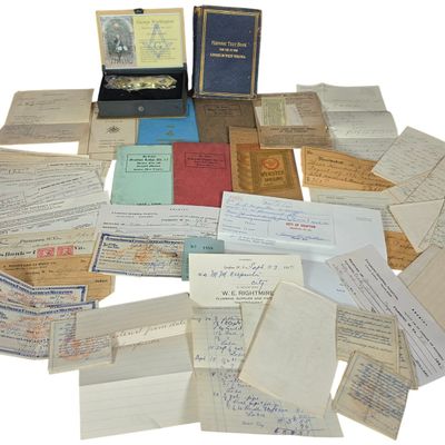 Sale Photo Thumbnail #189: A Collection of West Virginia Masonic Books, Memorabilia, and Early 20th Century Family Ephemera