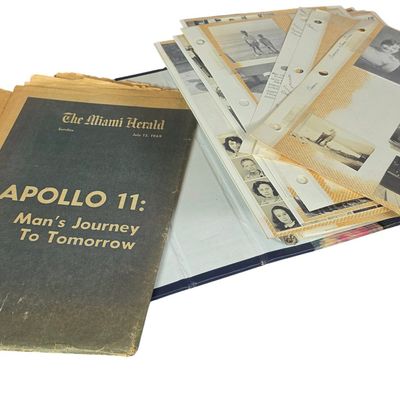 Sale Photo Thumbnail #181: Collection of Carroll Delano Jones Personal Scrapbooks and Apollo 11 Miami Herald Supplement