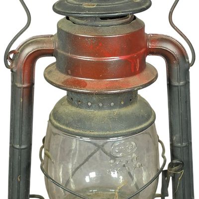 Sale Photo Thumbnail #513: Vintage Dietz No. 2 D-Lite Tin-Plated Steel Kerosene Lantern