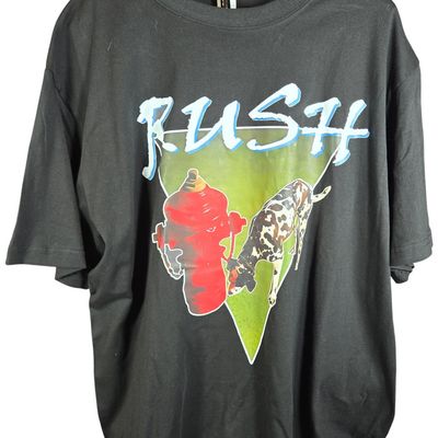 Sale Photo Thumbnail #26: One Rush Signals Graphic Black Cotton T-Shirt Size 2XL