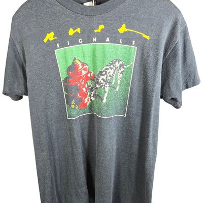 Sale Photo Thumbnail #22: A Vintage Rush Signals New World Tour 1982-83 Cotton Polyester Blend T-Shirt