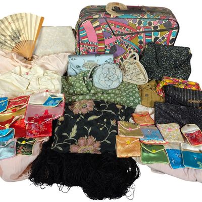 Sale Photo Thumbnail #301: An Assortment of Vintage Handbags, Apparel, and Accessories Including Whiting & Davis and A.D. Sutton & Sons