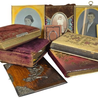 Sale Photo Thumbnail #763: A Collection of Victorian and Early 20th Century Photographic Albums and Framed Portraits