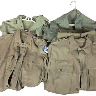 Sale Photo Thumbnail #698: An Assortment of WWII to Korean War Era U.S. Army Wool and Herringbone Twill Field Uniforms