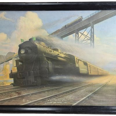 Sale Photo Thumbnail #294: Walter L. Greene New York Central Lines The Twentieth Century Limited Color Lithograph
