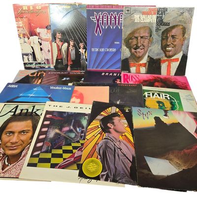 Sale Photo Thumbnail #467: Sixteen Vintage Vinyl 12-Inch LP Records featuring Pop Rock and Soundtracks