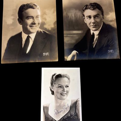 Sale Photo Thumbnail #730: Three Autographed Vintage Hollywood Publicity Photographs Including Tom Moore and Selena Doyle