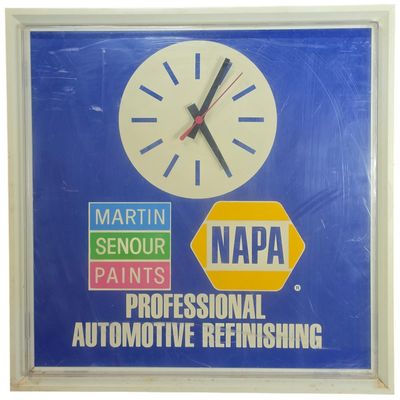 Sale Photo Thumbnail #833: Stevens Industries, Inc. NAPA and Martin Senour Paints Advertising Wall Clock