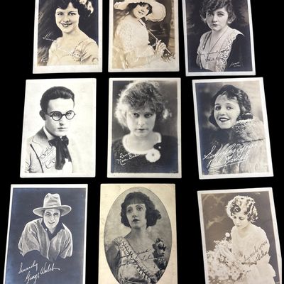Sale Photo Thumbnail #709: A Collection of Nine 1920s Silent Film Star Type I Publicity Photographs Signed in the Negative