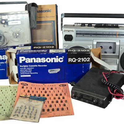 Sale Photo Thumbnail #574: An Assortment of Vintage Hitachi and Panasonic Audio Equipment with a RadioShack CB Radio