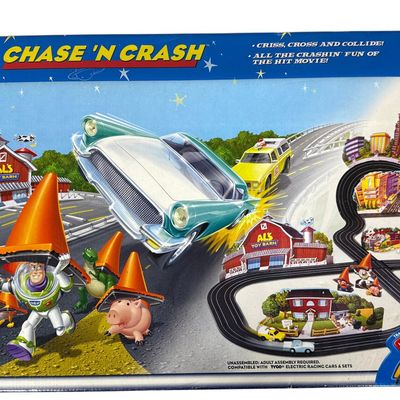 Sale Photo Thumbnail #647: Mattel Hot Wheels Racing Toy Story 2 Chase 'N Crash Electric Slot Car Racing Set