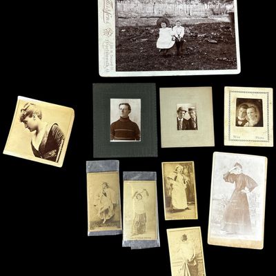 Sale Photo Thumbnail #747: Group of Late 19th Century Photographs and Sweet Caporal Cigarette Cards including Portsmouth Ohio Studio and Identified Actresses