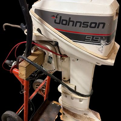 Sale Photo Thumbnail #876: Johnson 9.9 Horsepower Outboard Marine Corporation Boat Motor