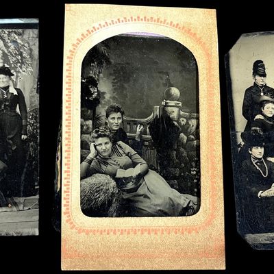 Sale Photo Thumbnail #748: A Trio of 19th-Century Tintype Portraits