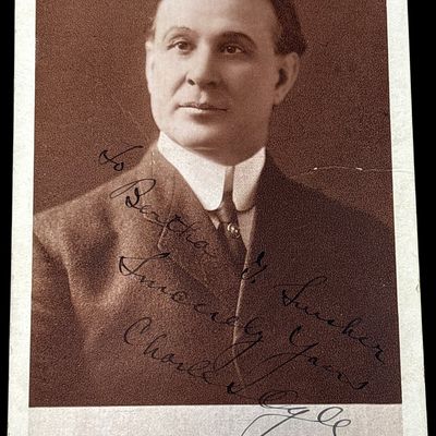 Sale Photo Thumbnail #702: Charles Ogle Signed Edison Stock Company and Lasky Promotional Photograph Card