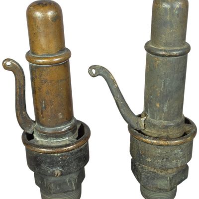 Sale Photo Thumbnail #166: A Pair of Antique Brass Steam Pressure Relief Valves