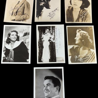 Sale Photo Thumbnail #712: A Collection of Seven Signed Vintage Promotional Photographs of Hollywood Stars and Figures Including Rin-Tin-Tin