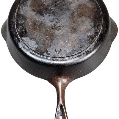 Sale Photo Thumbnail #531: Vintage No. 8 Cast Iron Skillet with Heat Ring and Dual Pour Spouts