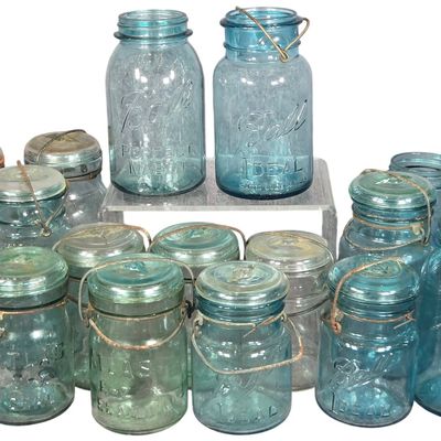 Sale Photo Thumbnail #589: Nineteen Antique and Vintage Ball and Atlas Glass Canning Jars