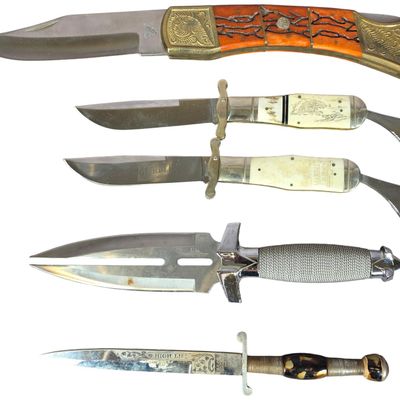 Sale Photo Thumbnail #133: A Collection of Collectible Folding and Fixed Blade Knives and Daggers including Gil Hibben and Solingen Examples