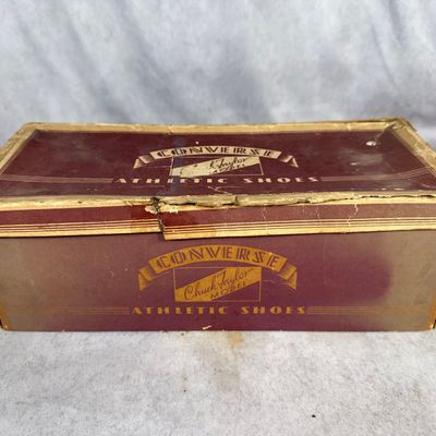 Sale Photo Thumbnail #652: Vintage 1950s Converse Chuck Taylor All Star Athletic Shoes Cardboard Box