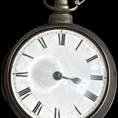 Sale Photo Thumbnail #79: Sterling Silver Alexander Trotter Jedburgh Verge Pocket Watch with 1810 Birmingham Case