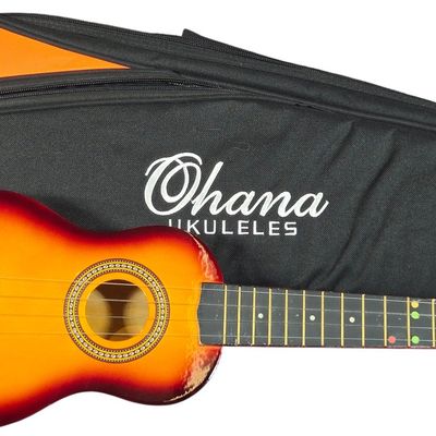 Sale Photo Thumbnail #32: A Soprano Ukulele with an Ohana Branded Padded Gig Bag