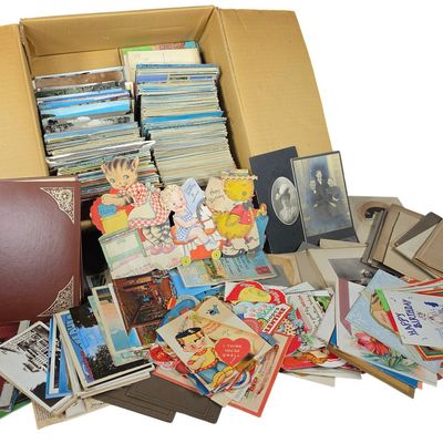 Sale Photo Thumbnail #484: Mid-Century Hallmark Greeting Cards with Antique Studio Photographs and Vintage Postcards