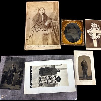 Sale Photo Thumbnail #741: A Collection of Late 19th and Early 20th-Century Photographs Including Tintypes and Ponca Indians Postcard