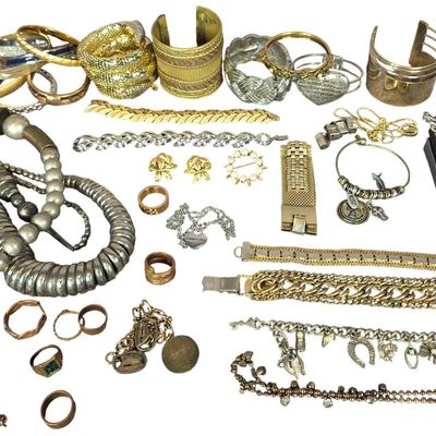Sale Photo Thumbnail #177: A Collection of Vintage Costume Jewelry Including a 12kt Gold Filled Ronci Pin and Ellen Williams for Ganz Brooch