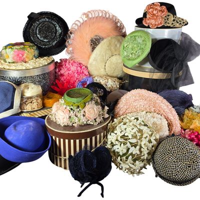 Sale Photo Thumbnail #282: A Collection of approximately 25 Vintage Mid-20th Century Women's Hats and Boxes