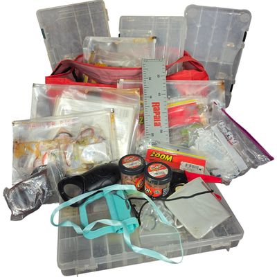 Sale Photo Thumbnail #516: An Assortment of Contemporary Synthetic and Plastic Fishing Tackle and Accessories