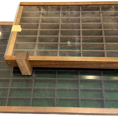 Sale Photo Thumbnail #271: Two Wooden Shadow Box Collectors' Display Cases