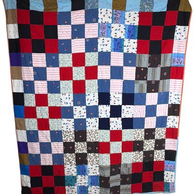 Sale Photo Thumbnail #204: Handmade Patchwork Quilt with Nautical and Turtle Motifs