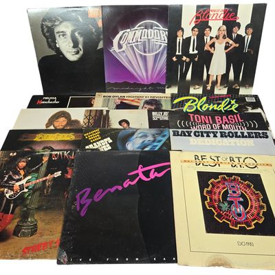 Sale Photo Thumbnail #462: Fifteen Late Twentieth Century Vinyl LP Records Including Rock Pop and Soul