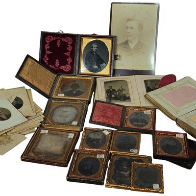 Sale Photo Thumbnail #772: A Collection of 19th Century American Portraits Including Daguerreotypes, Ambrotypes, and Tintypes