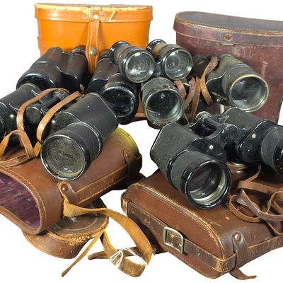 Sale Photo Thumbnail #416: A Collection of Vintage Japanese Binoculars and Cases Including Made in Occupied Japan Models