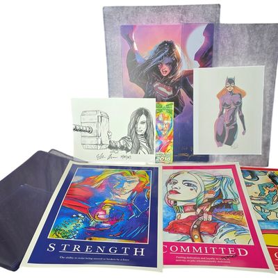 Sale Photo Thumbnail #326: An Assortment of Comic Art and Collectibles Including Signed Prints by Stuart Sayger and an Original Sketch by Alan Chen